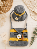 Handmade Crochet Bucket Hat & Shoulder Bag Set